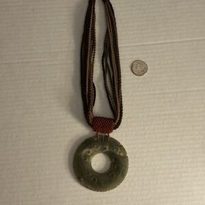 Artisan Green Jade Pendant Necklace